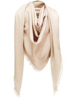 monogram print scarf 