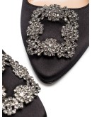 Black Hangisi Buckle 105 Satin Pumps 