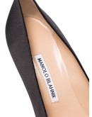 Black Hangisi Buckle 105 Satin Pumps 