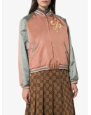 sequin cat face bomber jacket