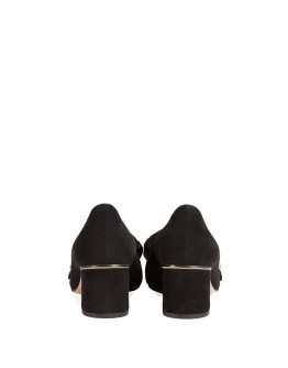 Suede mid-heel pump