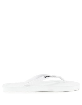 logo printed flip flops
