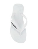 logo printed flip flops