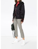 logo-sleeve hooded jacket