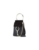 black Faye small leather bracelet bag