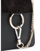 black Faye small leather bracelet bag
