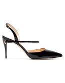 Black Vittorio 85 patent leather pumps