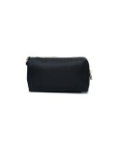 black logo makeup pouch with handle