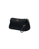 black logo makeup pouch with handle
