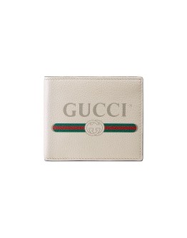 Gucci Print leather bi-fold wallet