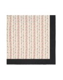 Gucci logo rose print silk scarf