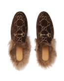 Princetown GG velvet slippers