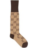 GG pattern cotton blend socks