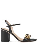 logo-embellished leather sandal