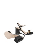 logo-embellished leather sandal