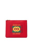 Gucci Print leather medium portfolio