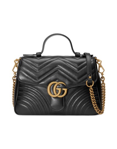 black GG Marmont small top handle bag