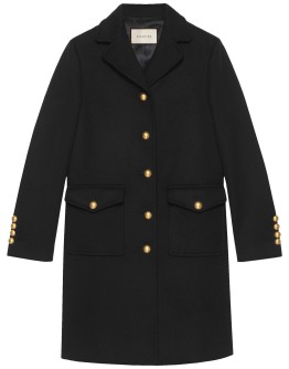 Wool coat with Double G