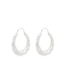 Fat Baby Snake carved sterling silver earrings