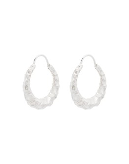 Fat Baby Snake carved sterling silver earrings