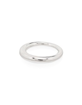Hungry Snake polished sterling silver ring