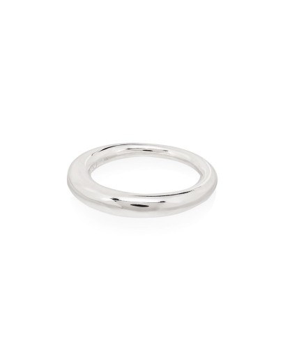 Hungry Snake polished sterling silver ring