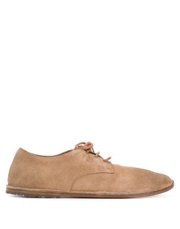 distressed derby shoes
