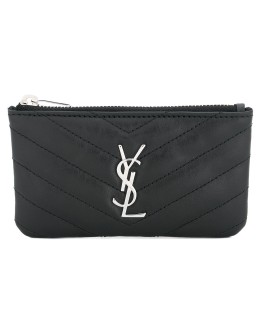 monogram quilted wallet