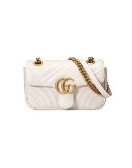 white GG Marmont matelassé mini bag 