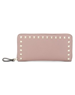 Rockstud zip-around wallet