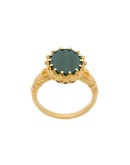 malachite large floris ring