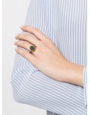 malachite large floris ring