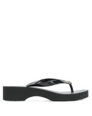 logo plaque low-heel flip flops
