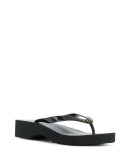 logo plaque low-heel flip flops