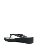 logo plaque low-heel flip flops