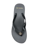 logo plaque low-heel flip flops