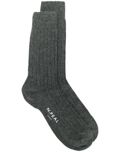 logo-print knit socks