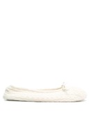 cable knit slippers