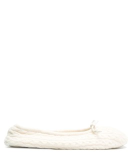 cable knit slippers