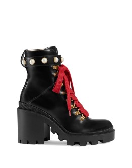 Leather ankle boot