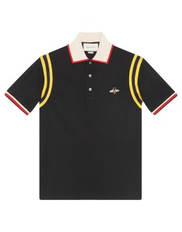 Cotton polo with bee 