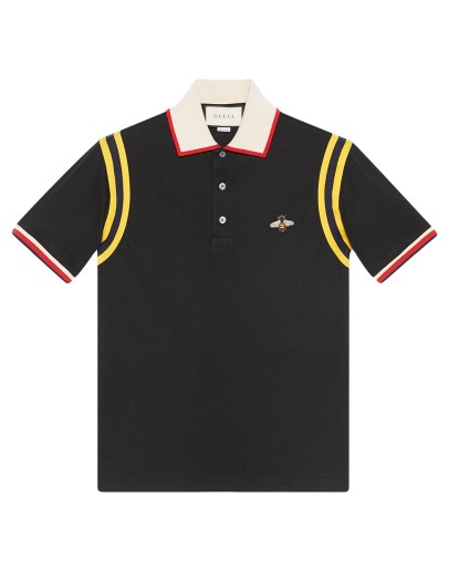 Cotton polo with bee 