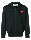 heart logo zipped hoodie