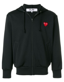 heart logo zipped hoodie