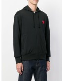 heart logo zipped hoodie