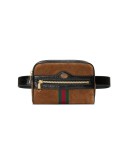brown Ophidia small suede belt bag 