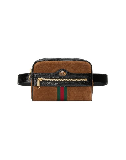 brown Ophidia small suede belt bag 