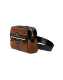 brown Ophidia small suede belt bag 