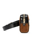 brown Ophidia small suede belt bag 