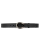 Leather belt with crystal Dionysus buckle